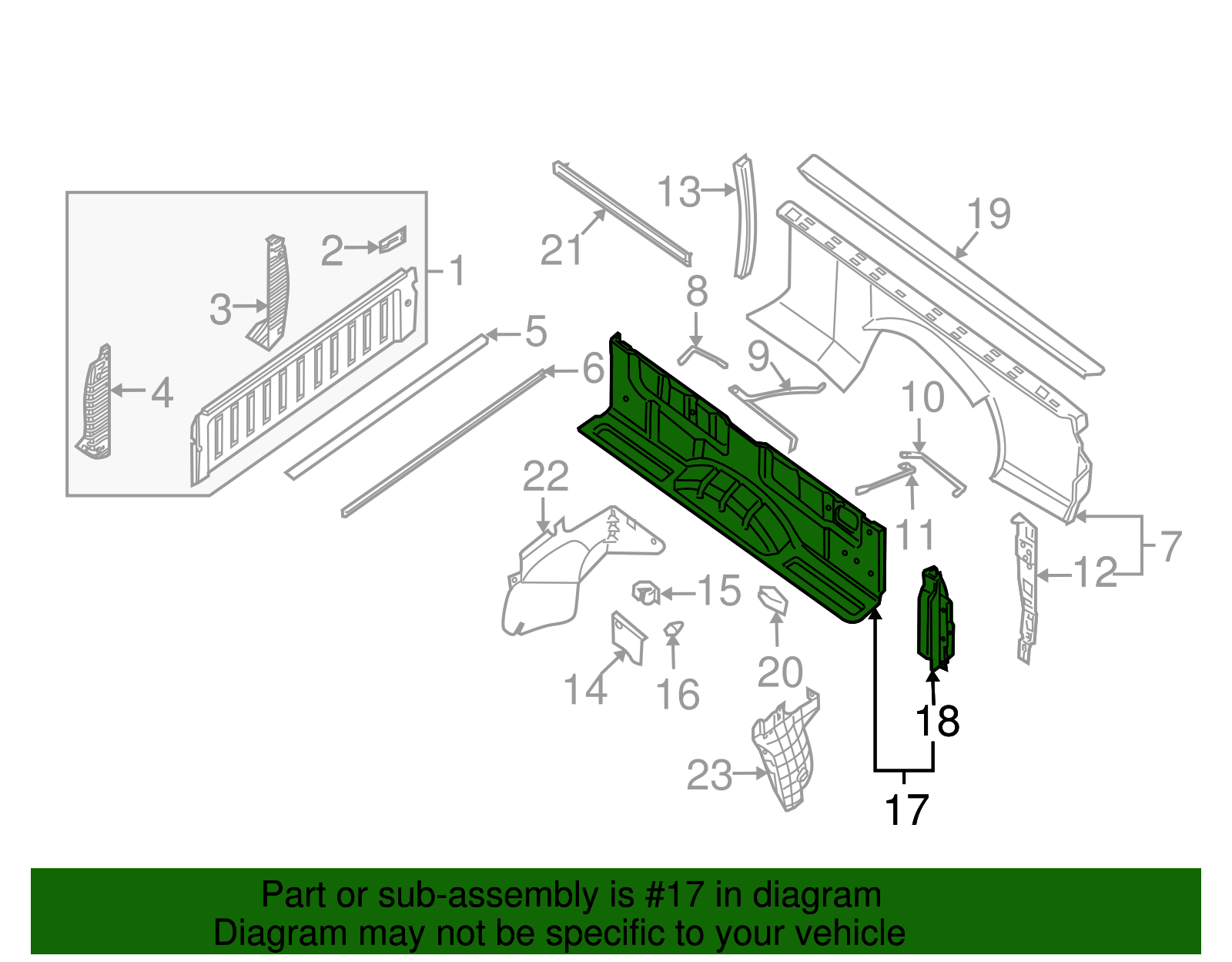 Inner Panel Assembly - Nissan (K3380-ZR0HA)