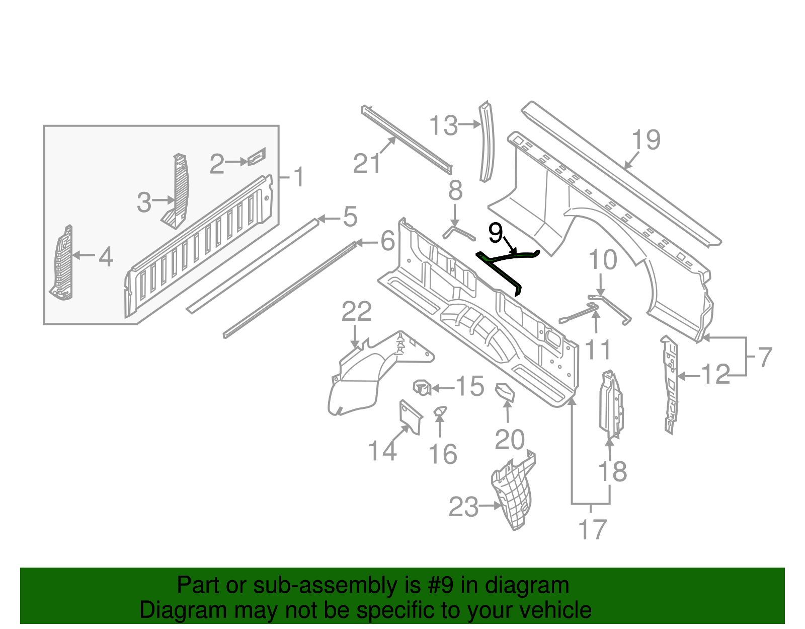 Side Panel Brace - Nissan (93304-7S230)