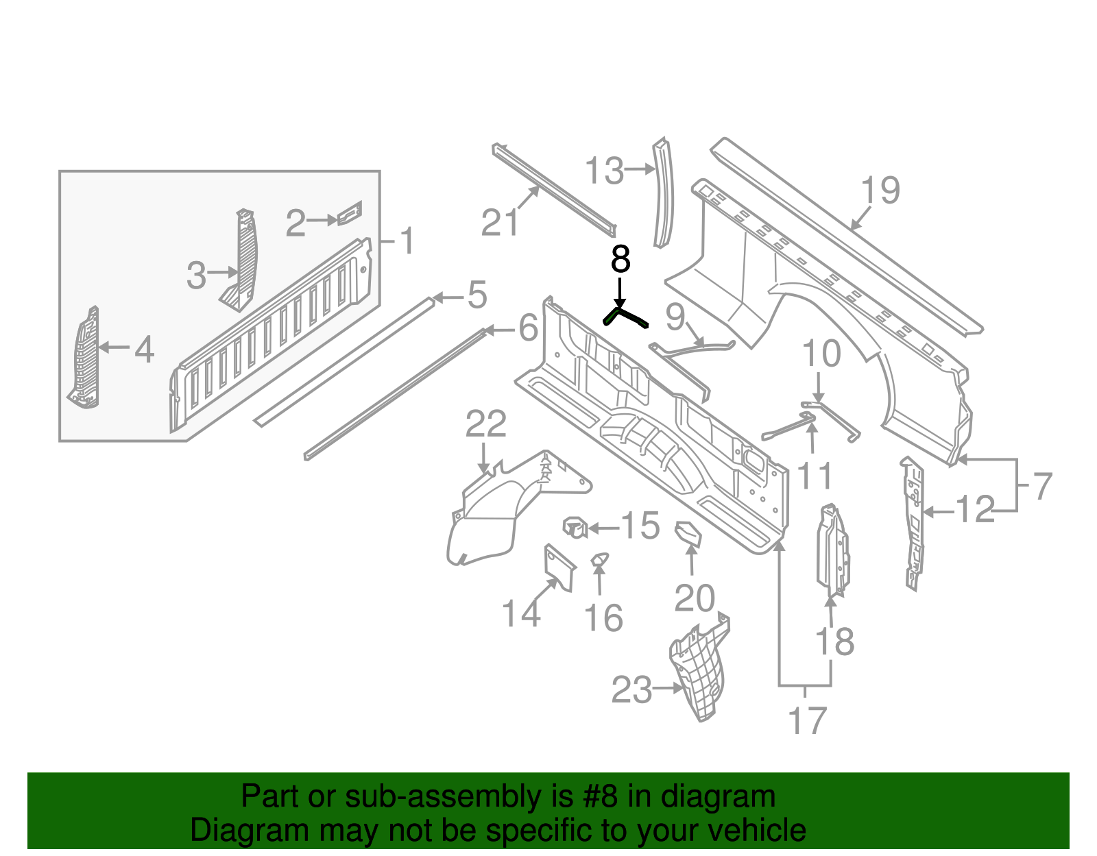 Side Panel Brace - Nissan (93303-7S230)