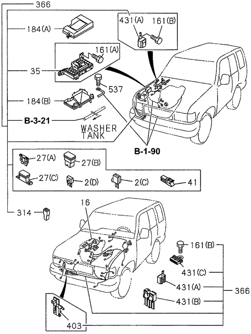 Fuse Box (Engine) for 1997 Acura SLX #0