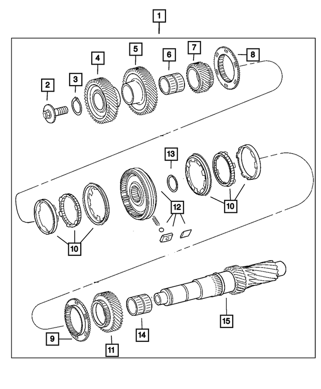 5096911AA - NSG370; 6-Speed; Manual Transmission: Countershaft Gear for Mopar Image