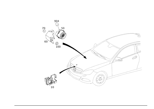 2045456640 - Electrical System: Holder for Mercedes-Benz Image image