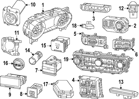 Cluster & Switches for 2025 Jeep Gladiator #2