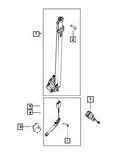 1UC82JXWAL - : Front Seat Belt And Retractor, Right for Fiat: 500 Image