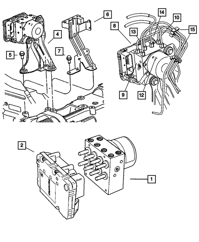 5142247AA - Service Brakes: Hydraulic Control Unit Bracket for Mopar Image