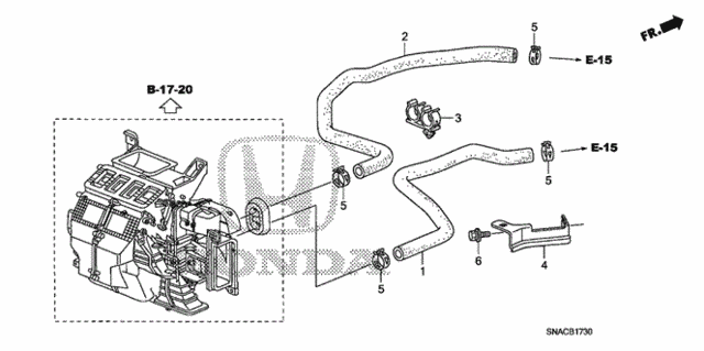 Water Hose (1.8L) for 2010 Honda Civic #0