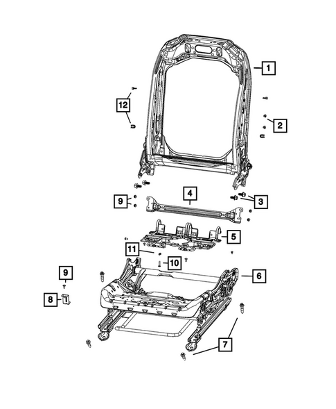 Front Seats - Adjusters, Recliners, Shields and Risers for 2026 Jeep Cherokee #6