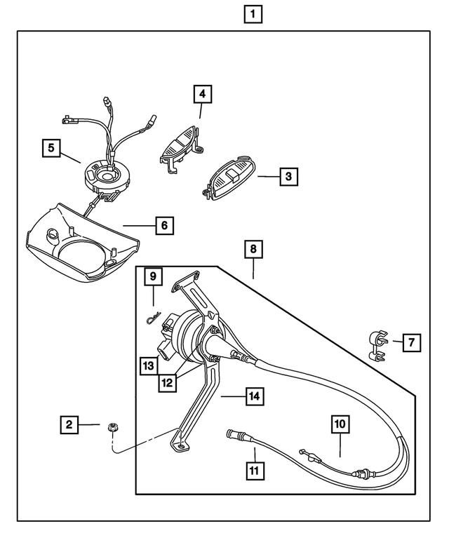 56045403AG - Mopar Accessories - Component Parts: Clockspring for Mopar Image