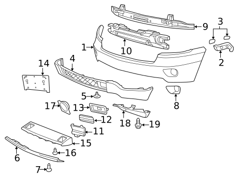 Bumper & Components - Front for 2012 Jeep Grand Cherokee #0