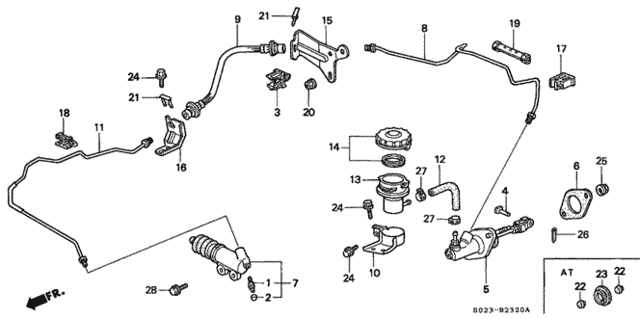 Clutch Master Cylinder (1) for 1997 Honda Civic #0