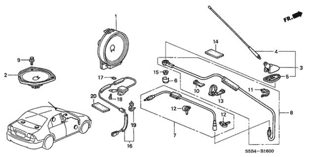 Antenna - Speaker for 2005 Honda Civic #0