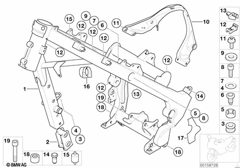 Motorcycle Frame for 2008 BMW-Motorrad F 650 GS #0