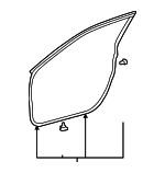 6786133070 - Body: Door Weather-strip for Lexus: ES350 Image