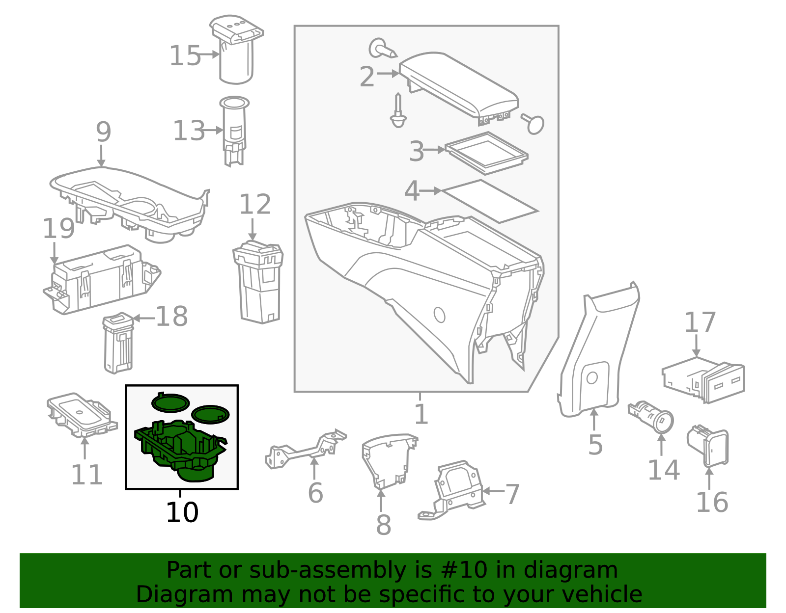 2016-2018 Toyota Cup Holder 58803-47011-A0 | MotorMotor