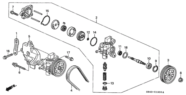 P.S. Pump - Bracket (L4) for 2001 Honda Accord #0