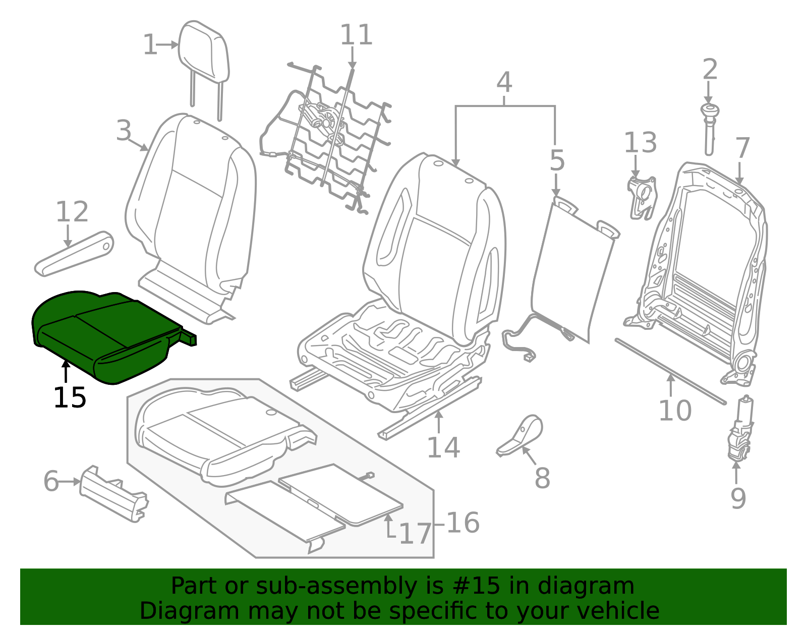 Cover Assembly Seat Cushion LK4Z 9962901 ED Awesome Parts Ford cover-assembly-seat-cushion-lk4z-9962901-ed-awesome-parts-ford