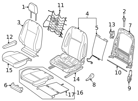 Driver Seat Components for 2025 Ford Transit-350 HD #0