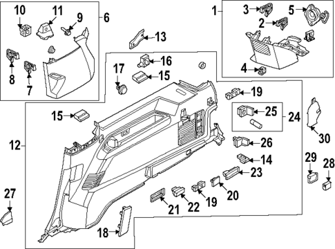 Interior Trim - Quarter Panels for 2025 Ford Expedition #0