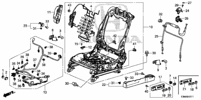 Front Seat Components (L.) (Power Seat) for 2017 Honda Accord #0
