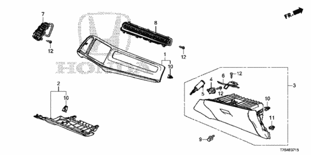 Instrument Panel Garnish (Passenger Side) for 2019 Honda HR-V #0