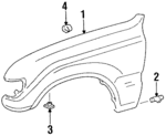 5380160223 - Body: Fender for Toyota: Land Cruiser Image
