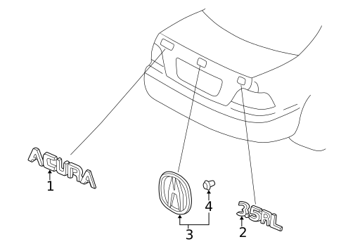 Exterior Trim - Trunk for 2004 Acura RL #0