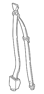 F3UZ16611B68C - Electrical: Seat Belt Assembly for Ford: E-150 Econoline, E-150 Econoline Club Wagon, E-250 Econoline, E-350 Econoline, E-350 Econoline Club Wagon, Econoline Super Duty Image