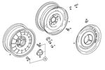 1264001902 - : Wheel Aluminum for Mercedes-Benz: 280, 280C, 280CE Image