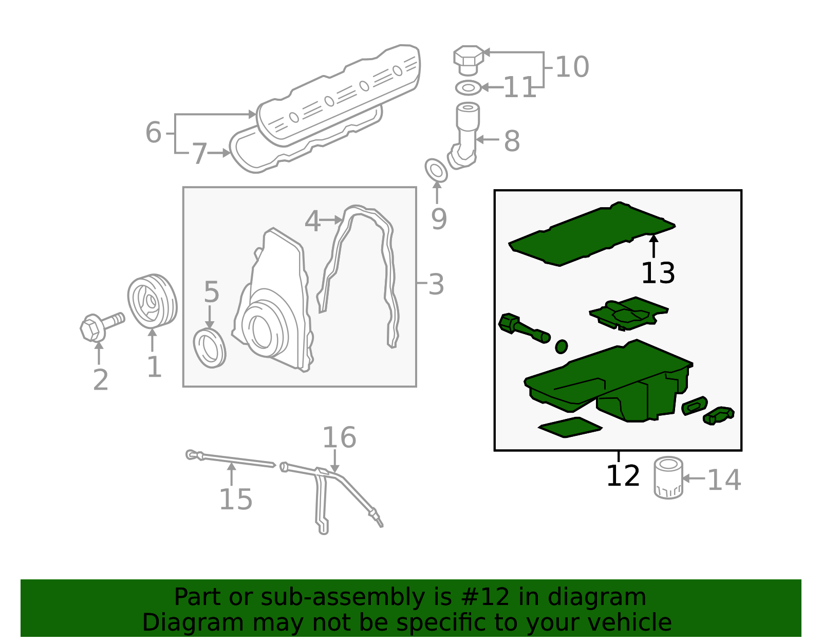 2008-2010 GM Engine Oil Pan 12624621 GM | GMPartsDirect.com