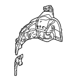 6160824900 - Body: Inner Wheelhouse for Lexus: RC F, RC200t, RC300, RC350 Image