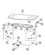 6511637AA - Body Sheet Metal Except Doors: Nut for Chrysler: Pacifica, Voyager | Dodge: Charger Daytona | Jeep: Grand Cherokee, Grand Cherokee L | Ram: 1500 Image