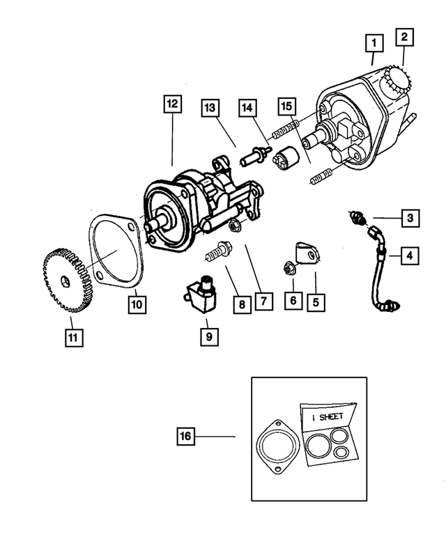 4883960AB - Steering: Power Steering Pump for Mopar Image image