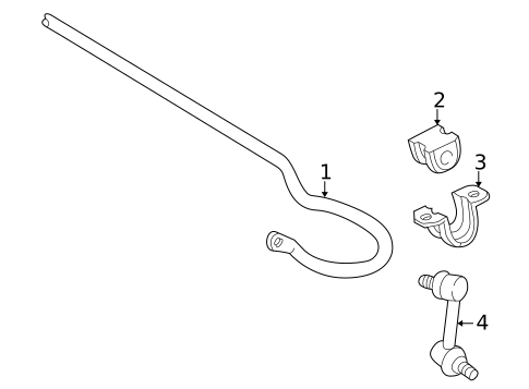 Stabilizer Bar & Components for 2002 Lexus LS430 #1
