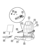 1HU501S3AA - Interior Trim: Second Row Headrest for Mopar Image