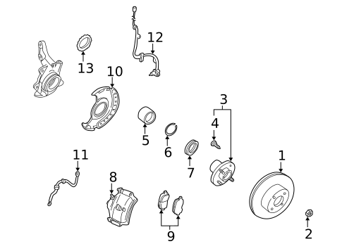 Anti-Lock Brakes for 1999 Nissan Altima #2
