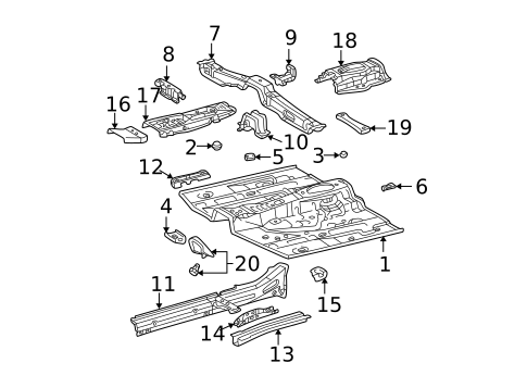 Floor & Rails for 2004 Toyota RAV4 #0