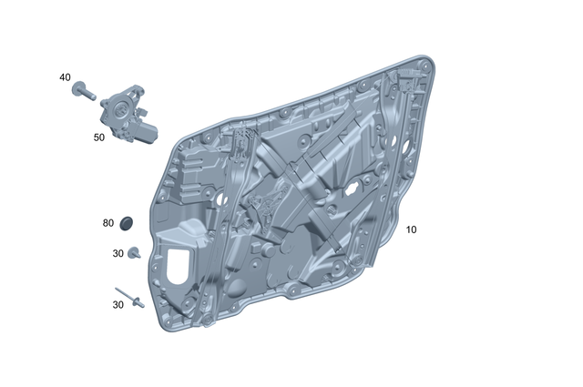2067206601 - Front Door: Basic Carrier for Mercedes-Benz: 300C, 300CD, C300, C43 AMG, C63 AMG S E Performance Image image