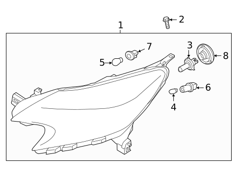 Headlamp Components for 2017 Nissan Versa Note #0
