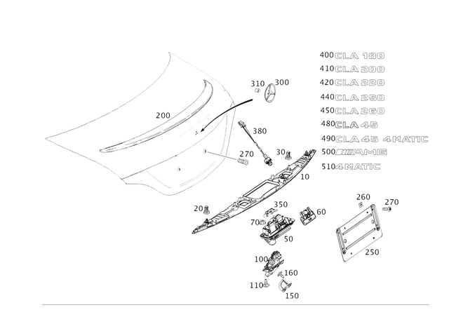 11779303009696 - : Rear Spoiler Attachment for Mercedes-Benz Image