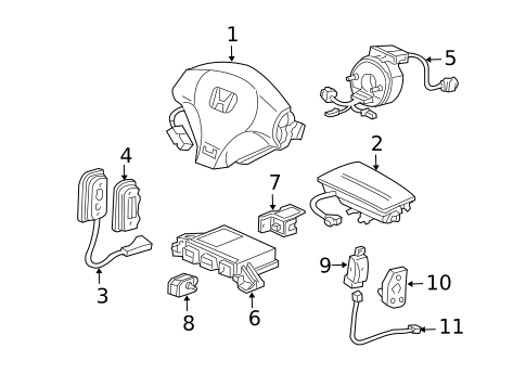 Air Bag Components for 2005 Honda Civic #1