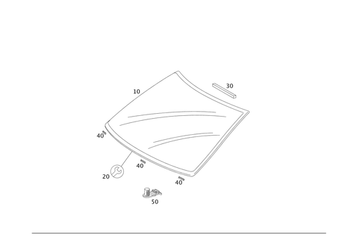 Windshield for 2011 Mercedes-Benz S550 #0