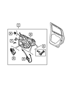 68504320AA - Doors, Door Mirrors and Related Parts: Rear Door Module, Left for Mopar Image