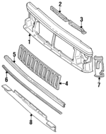 55034050 - Body: Header Panel for Jeep: Cherokee, Comanche Image
