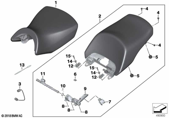 52538393634 - : Pillion-Passenger Seat for BMW-Motorrad Image