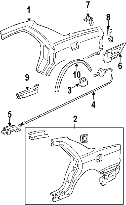 Fuel Door for 1992 Acura Legend #0