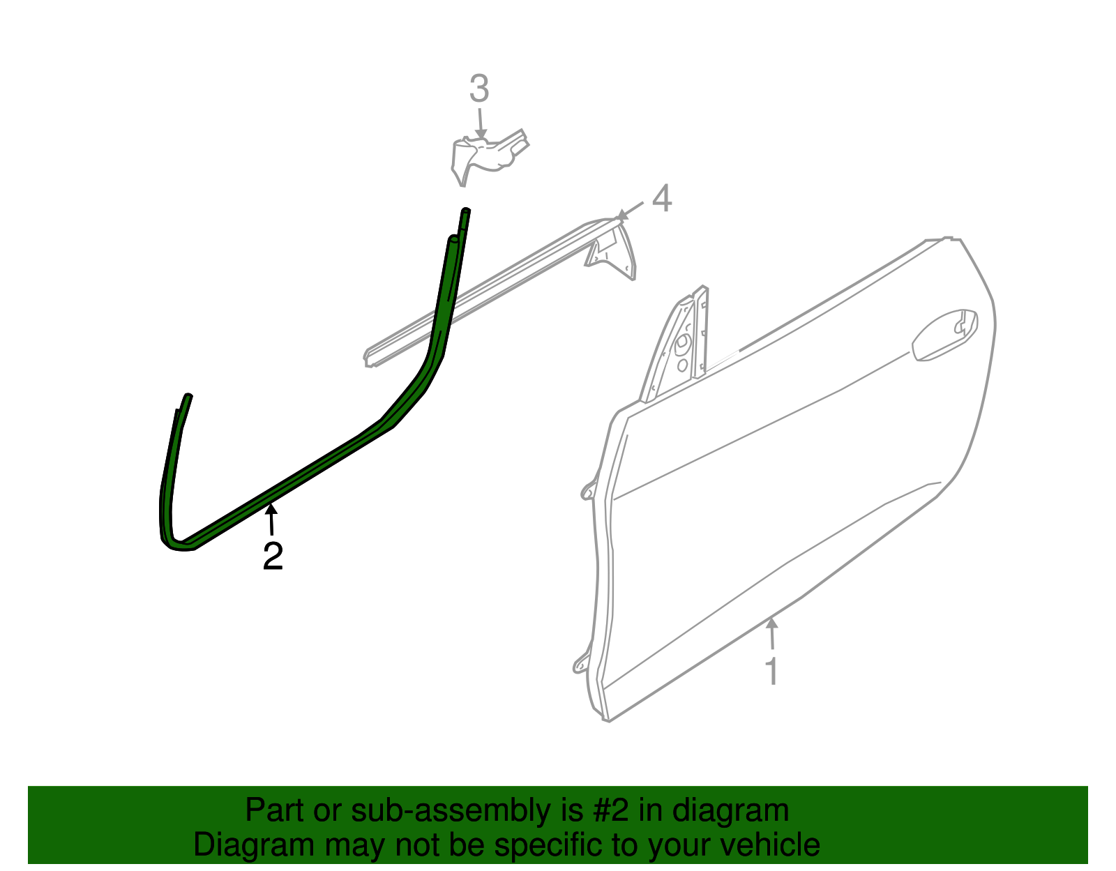 Surround Weather-Strip - BMW (51727125651)