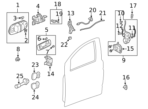 Front Door for 1999 Honda Odyssey #0