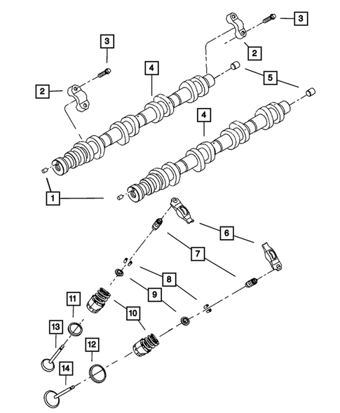 Camshaft and Valve for 2011 Ram Dakota #0