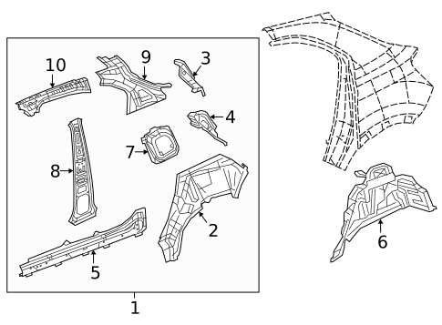 Inner Structure for 2020 Fiat 500X #0