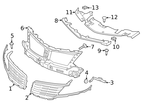 Grille & Components for 2016 Lincoln MKC #0